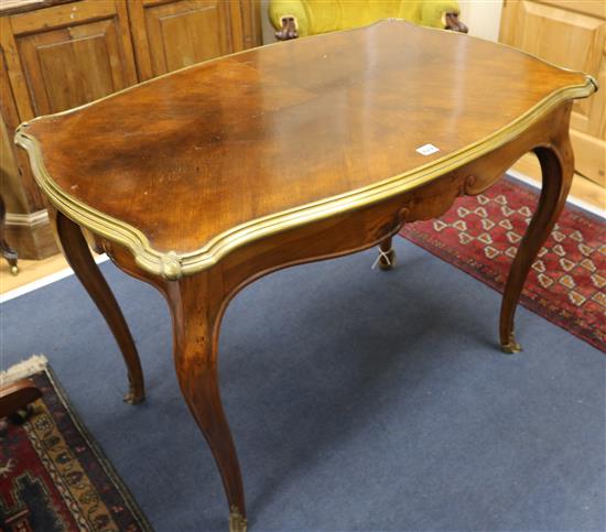 A French ormolu-mounted walnut centre table, W.106cm